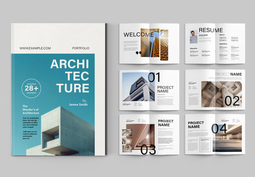 Clean And Minimal Architecture Portfolio Layout