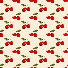 seamless pattern with berries