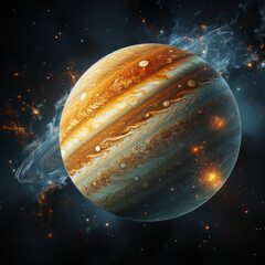 Jupiter Planet Illustration - Isolated with pure white background
