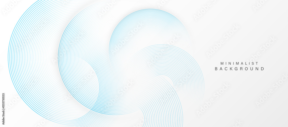 Poster Abstract minimalist background with concentric circular lines.