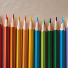 _A_neatly_arranged_row_of_sharpened_colored pencils