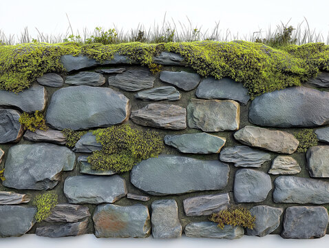 Serene Mossy Stone Walls Symbolizing Welsh Cultural Identity
