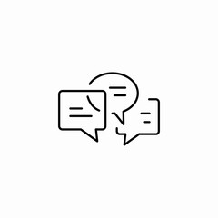 speech bubbles discussion icon sign vector