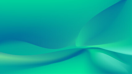 Abstract Gradient Flowing Lines in Turquoise and Teal Background Composition