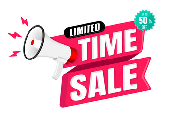 Limited time sale logo vector llustration