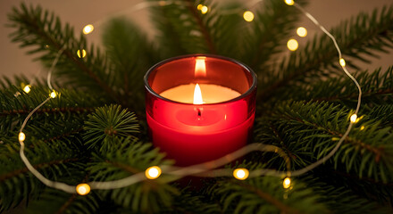 christmas decoration with candle