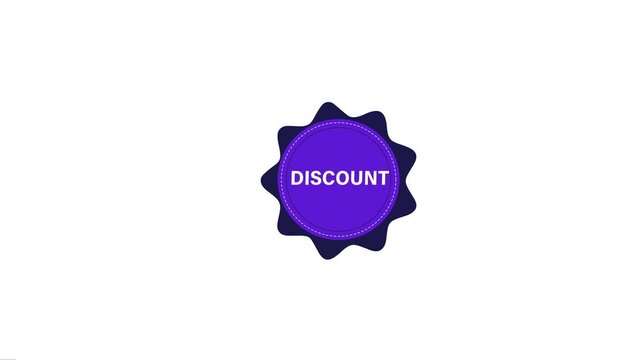 Discount Animated Icon . Discount promo , Sale discount and retail business concept for marketing promotion video.