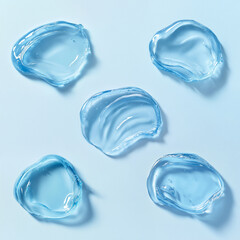Introducing Clear Blue Gel Drops for skincare and cosmetics, providing luxurious hydration