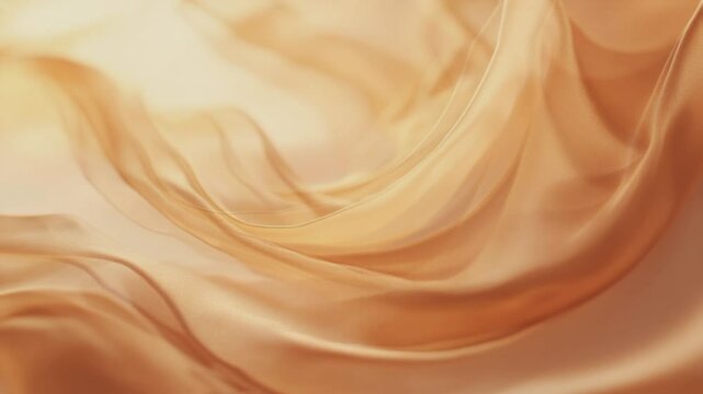 Golden Silk: An abstract display of flowing golden silk, the fabric's delicate folds and luminous color combine to create a captivating visual, evocative of luxury, movement, and serenity.