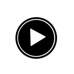 play button vector white on black