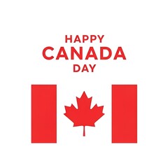 Celebrating Canada Day A Vibrant Display of National Pride with the Iconic Maple Leaf Flag and Festive Greetings