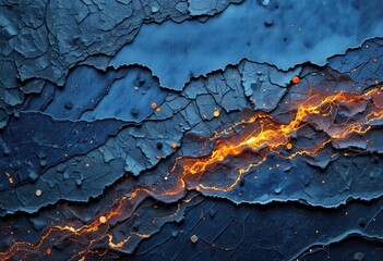 Abstract background design showcasing textured layers with glowing orange highlights