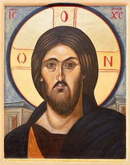 Selbstklebende Fototapeten Florence - The icon of Jesus Christ in the church of Badia Fiorentina by unknow artist. © Renáta Sedmáková