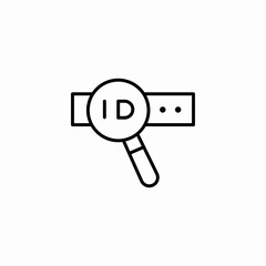 id search magnifier icon sign vector