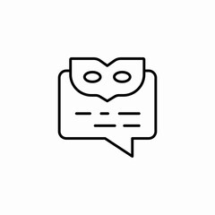 masked chat privacy icon sign vector