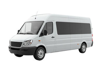 Isolated Clean White Delivery Van
