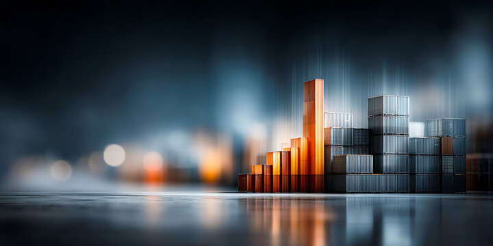 Visualization of a Smart Warehouse Using AI and IoT for Real-Time Inventory Analytics with Bright Digital Dashboards and Colorful Futuristic Charts