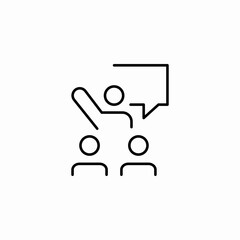 questioning audience engagement icon sign vector