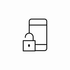 unlocked mobile device icon sign vector