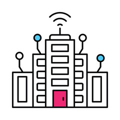 Tower Vector Filled outline illustration style icon. EPS 10 file