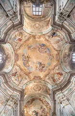 Selbstklebende Fototapeten LODI, ITALY - MAY 21, 2025: The baroque cupola with the fresco of Assumption in the chruch Chiesa di San Filippo Neri by Carlo Innocenzo Carloni from 18. cent. © Renáta Sedmáková