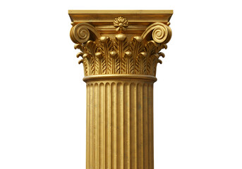 Obraz premium Golden Corinthian Column: Architectural Detail, Classic Design Element