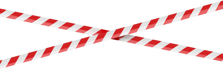 Caution red white stripes warning lines - Caution tape isolated template