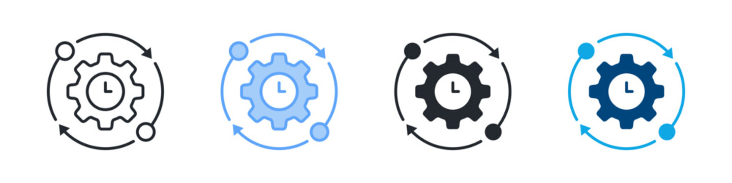 Consistency Icon Set Multiple Style. Designed In Outline, Blue, Glyph, Dual Tone