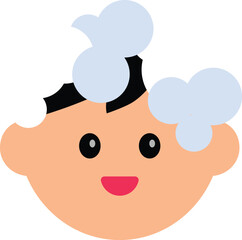 A cute flat-style avatar illustration of a character's face. Perfect for use in profile icons, customer service visuals, educational materials, sticker designs, or character-based UI elements.