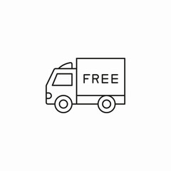 free delivery truck icon sign vector