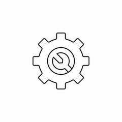 gear settings tool icon sign vector