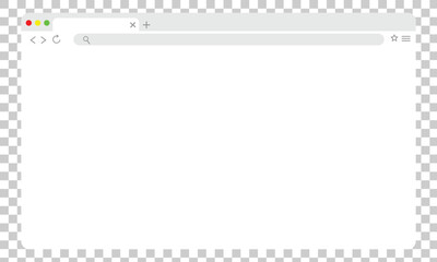 Browser web page window blank empty flat cartoon icon image clip art set, modern design of webpage website screen.