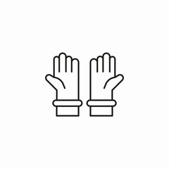 medical protective gloves icon sign vector