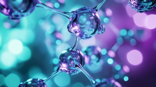 Futuristic Transparent Molecular Structure Connection Concept Background