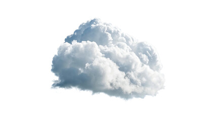 Fluffy White Cloud Capturing the Essence of the Sky  isolated on a transparent background