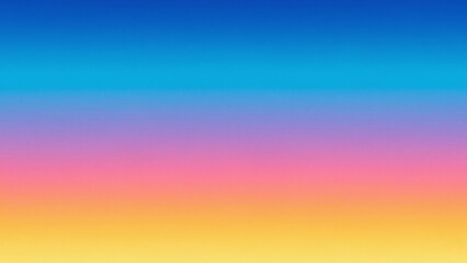 A vibrant and striking horizontal color gradient, transitioning smoothly from a bright blue at the top, through shades of cyan and purple, into a vivid pink, and finally ending in a warm orange.