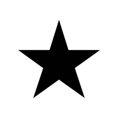 Obraz premium A simple black fivepointed star shape isolated on white background