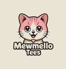 Cute cartoon cat vector illustration with a funny expression and heartwarming design perfect for pet-themed cards or birthday art