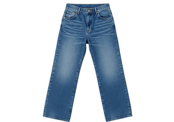 Isolated Wide Leg Blue Jeans Casual Denim Fashion