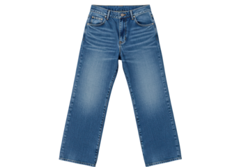 Isolated Wide Leg Blue Jeans Casual Denim Fashion