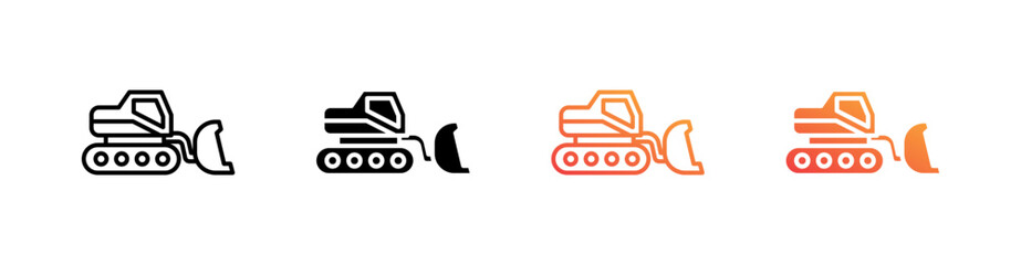 Naklejka premium Loader Multiple Style Icon Set Vector 