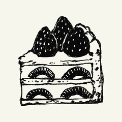 Hand-drawn Strawberry Shortcake doodle