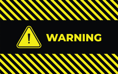 Black and yellow warning caution line striped sign background. Vector.