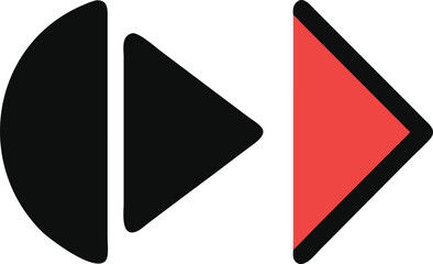 Forward Progress A Graphic Illustration of Movement Direction and Advancement with Arrows