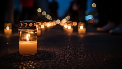 Candlelight Vigil in the Dark