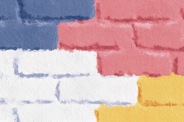 Fototapeta premium Close-up of layers of vibrant red ice cream texture. Beautiful simple AI generated image