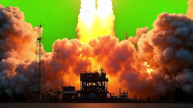 A powerful dark gray heavy-lift rocket ascends vertically, its engines emitting a concentrated, bright thrust as it pierces the atmosphere on its mission.