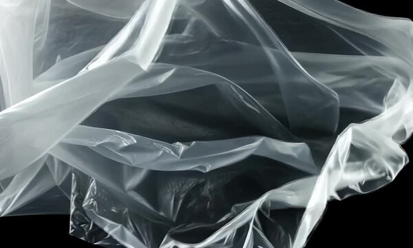 Abstract Movement of Clear Plastic Bag