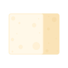 White Tofu vector. Tofu cartoon style isolated on white background. Vegetarian nutrition, healthy food.	