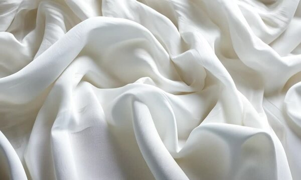 Elegant White Draped Fabric Background
